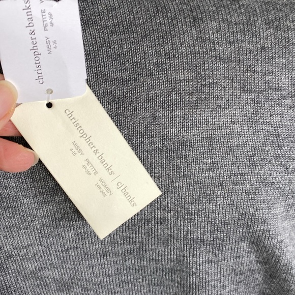 CJ Banks grey cardigan button up w sequins Classic versatile office weekend X - Picture 6 of 7